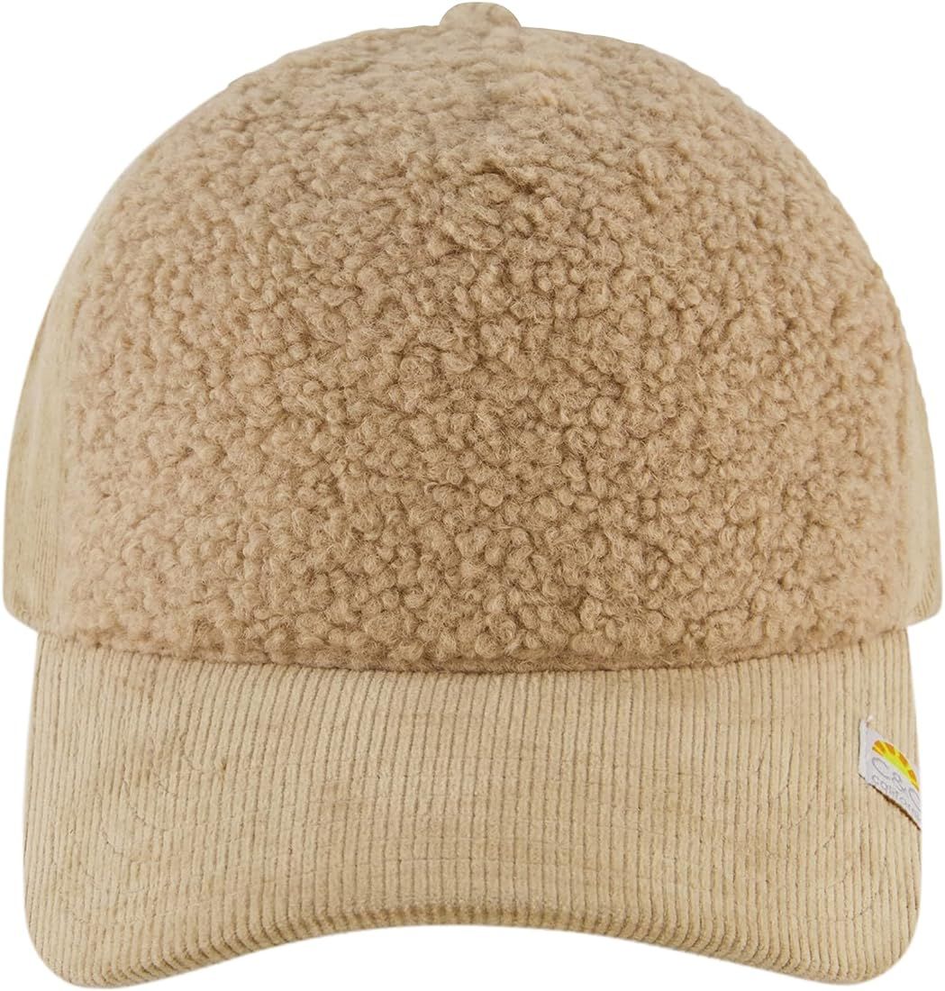 Concept One Women's C & C California Cap, Corduroy and Sherpa Baseball Hat with Curved Brim | Amazon (US)