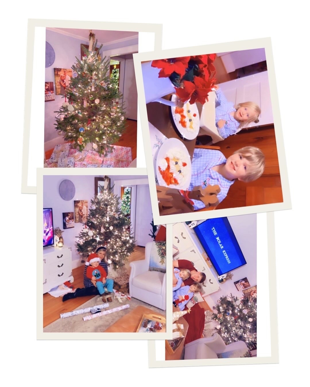 Filled with all the spirit this season getting to experience the magic 🪄 of Christmas 🎄 through our little Santa babies’ eyes!!! 👶🏼🎅🏻❤️ Been such a happy holiday weekend home sweet home 🏡 getting all “ready for Christmas” 🌟 with our annual polar express 🚂 movie night 🎥🍪, festive Saturday morning Santa Claus pancakes 🥞✨, haircut 💇 for Judson 💈, birthday party 🎈 fun for a sweet friend 🛝🧁, sweet Rudolph snuggles 🤱🥰, a “letter 💌 from Santa” himself 📬🦌, and getting all the Christmas gifts 🎁 wrapped 🎀 and under the tree 🌲 with my firstborn little Santa’s elf!! 🧝✂️😍 Oh how we love this time of year so, and now are home from Sunday church 💒 and headed out for another one of our very favorite 🤩 holiday traditions!! ☕️🍫🔥🏔️ Merry Merry Sunday, y’all!! ❤️💚 #weekendphotodump #weekendcameraroll #magicalmemories #readyforchristmas #decemberweekend #polarexpressmovienight #christmasmovienight #tistheseason #christmasmagic 

#LTKHoliday