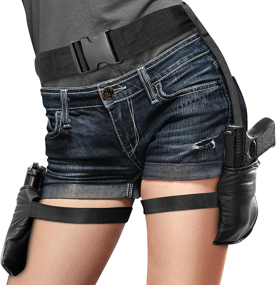 Zadin Black Widow Costume, Gun Leg Holster Costume for Women, Spy Lara Croft Costume Belt, Tomb R... | Amazon (US)