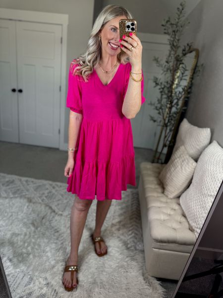 Weekend Walmart wins try on
Pink tiered dress- medium 

#LTKFindsUnder50 #LTKShoeCrush #LTKSeasonal