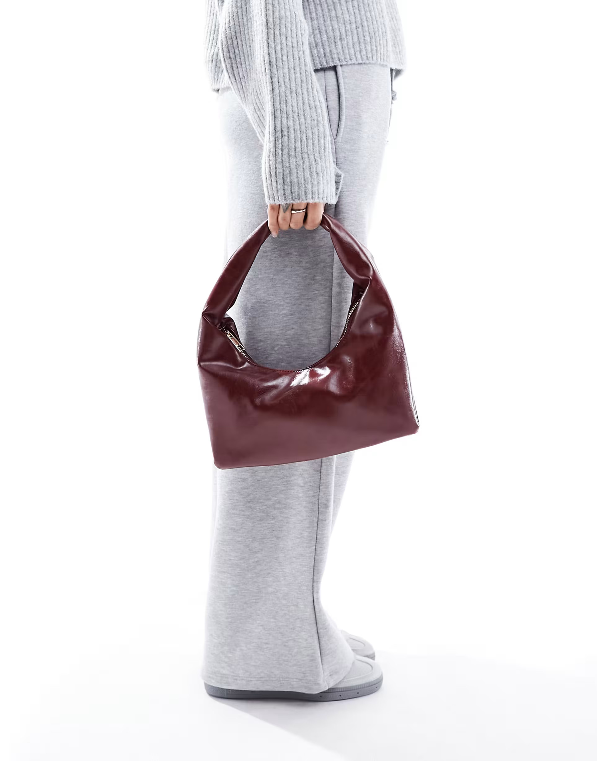 Glamorous grab shoulder bag in dark red | ASOS (Global)