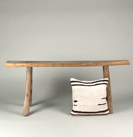 Vintage Elm Skinny Bench {E} (Free Shipping) | Etsy (US)