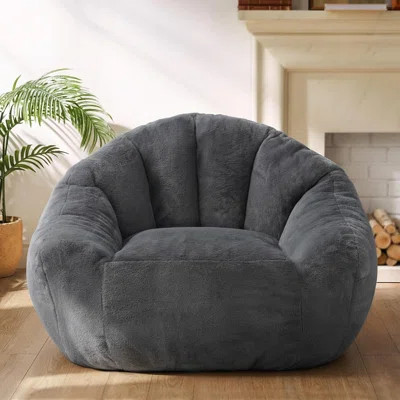 Max Giant Bean Bag Chair, Oversized Bean Bag Sofa For Adults & Teens, Soft Comfy Fluffy Floor Lounge Chair With Armrests, Large Bean Bag Couch For Gam | Wayfair North America