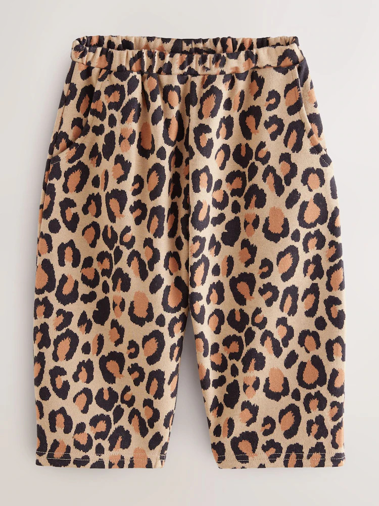 Animal Leopard Print Textured Barrel Leg Trousers (3mths-7yrs) | Next US