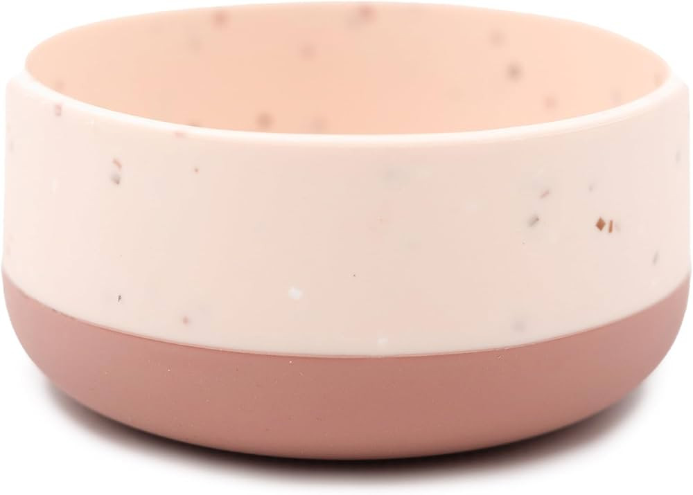 Yeah Baby Goods Silicone Kids Bowl - Food Grade, Duo-Toned Modern Terrazzo Bowl for Baby - Sturdy... | Amazon (US)