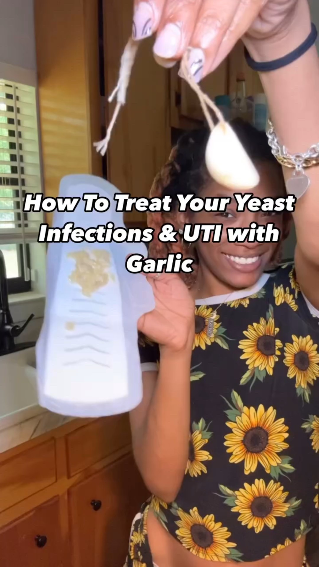 2 Ways to Use Garlic for your YONI! 💖🧄

- Garlic is known to have antifungal properties like allicin which inhibits the growth of yeast by disrupting its cell membranes and interfering with its metabolic process.

- researchers have found that fresh garlic inserted into the yoni overnight can likely reduce the colonization of yeast ✨

-Due to the inflammation and redness or soreness from the infection, the garlic will burn and you will taste it in your mouth. 
The coconut oil should provide relief for the burning and itching. If you are allergic to coconut oil you may use another natural oil such as vitamin E oil, olive oil or Aloe gel. Coconut is highly recommended due to its added antifungal/antibacterial properties. ✨
- Be sure to always flush your system with water or coconut water as you are doing this remedy for best results.

- Remember to always consult with a healthcare professional before trying any home remedies especially if you have preexisting health conditions! 💖

Share & follow me for more tips on a happy, healthy yoni! ✨
•
•
•
#garlic #yoni #holistic #holisticwellness #naturalremedies #naturalliving #wellness #healing #trendingreels #explore 

Would you try this remedy? ✨