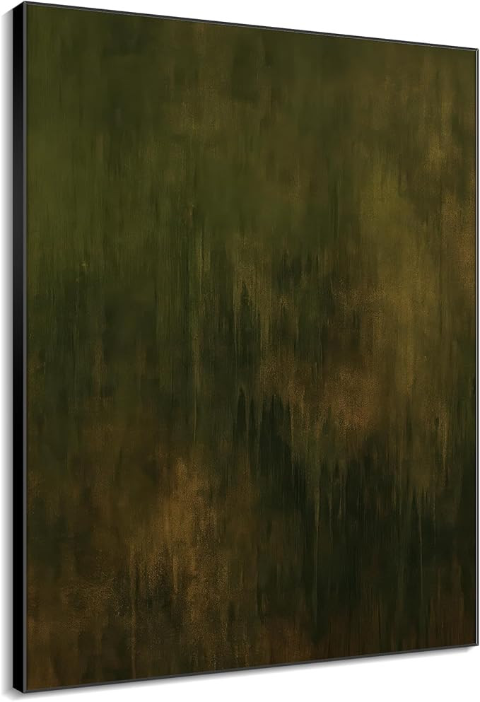 SIGNLEADER 60"x72" XL Framed Wall Art - Modern Abstract Green Gradient (Frame Assembly Required) | Amazon (US)