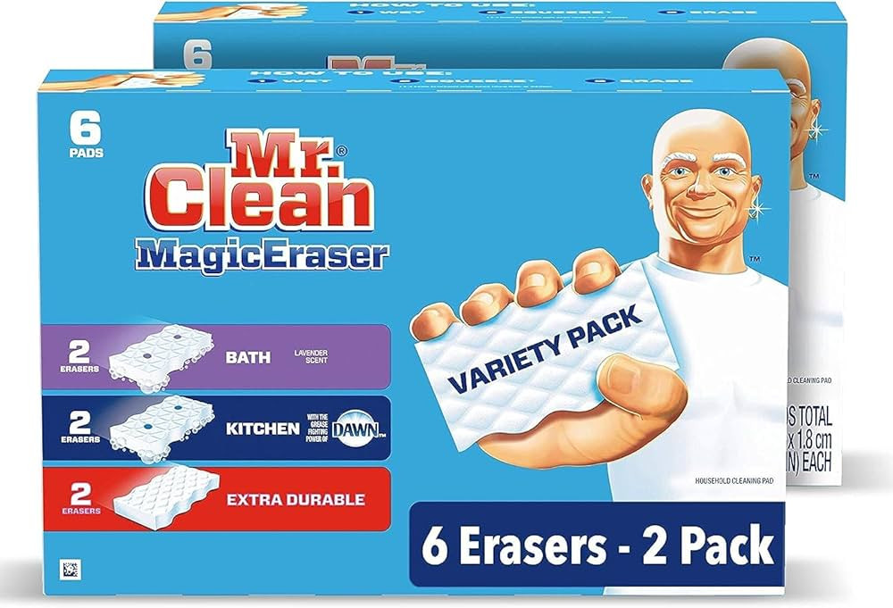 Mr. Clean Magic Eraser Variety Pack (with Bath, Kitchen, and Extra Durable Cleaning Pads), Bathro... | Amazon (US)