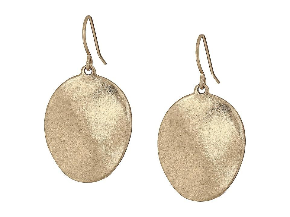 The Sak Wavy Disc Drop Earrings (Gold) Earring | Zappos