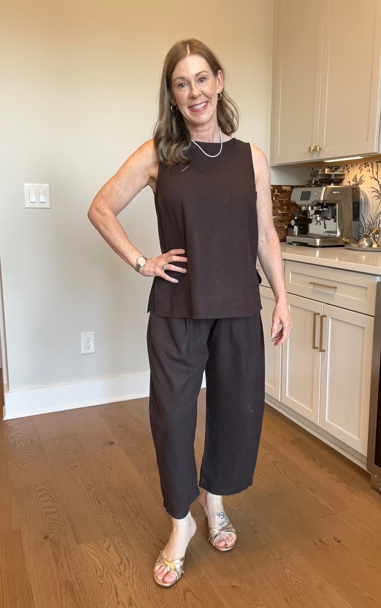 Gap linen blend top size small petite
Linen blend barrel pants size small petite 
#gap #gapstyle

#LTKPetite