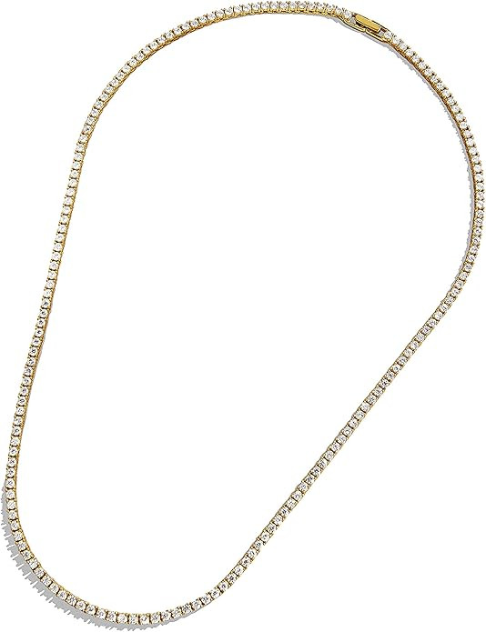 BaubleBar 18K Gold Vermeil Bennett Classic Tennis Necklace | Amazon (US)