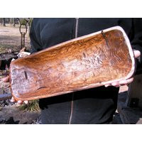 Hand Carved Wooden Dough Bowl Bread Trencher 2477 | Etsy (US)