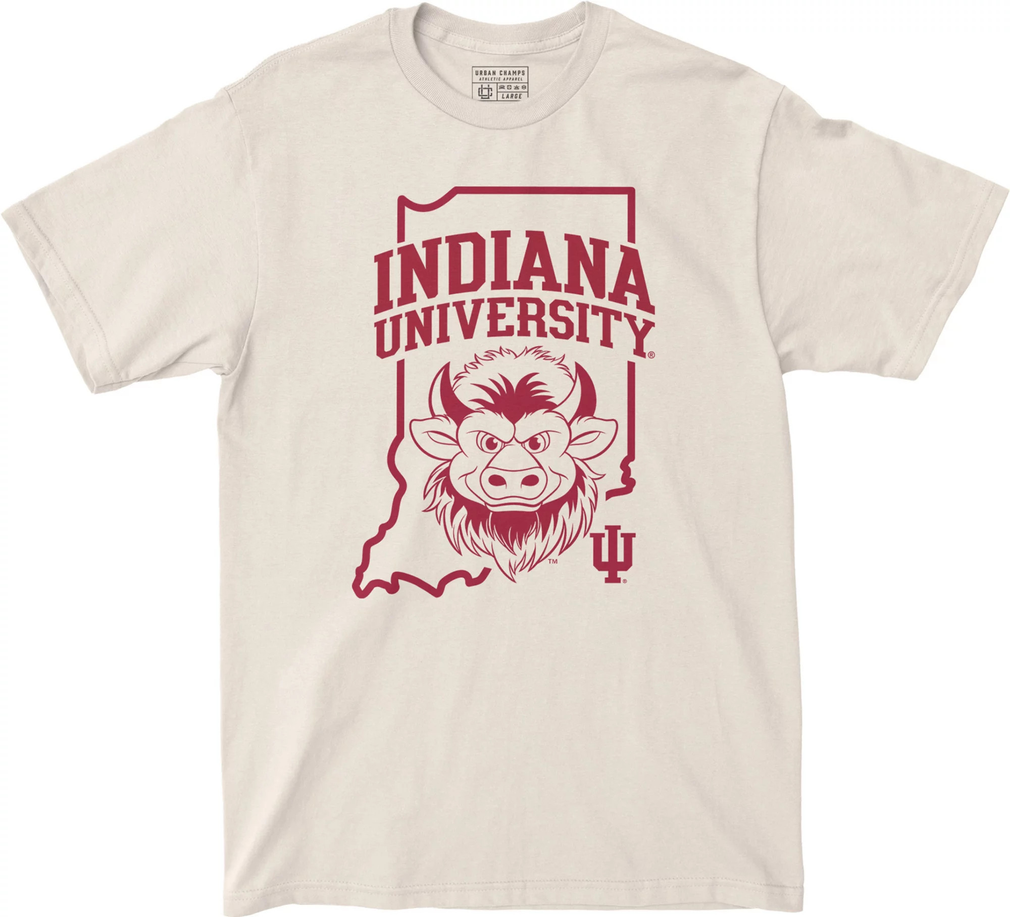 Campus Ink Men's Indiana Hoosiers White Bison T-Shirt, Large | DICK'S Sporting Goods