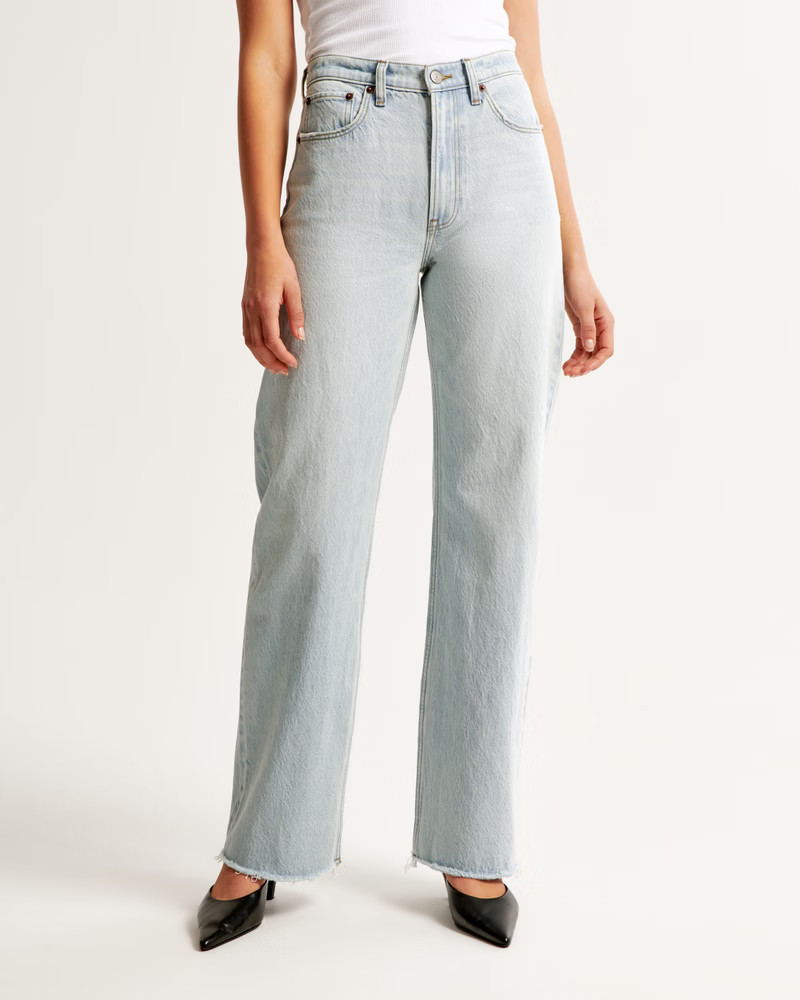 Women's High Rise Loose Jean | Women's Bottoms | Abercrombie.com | Abercrombie & Fitch (US)