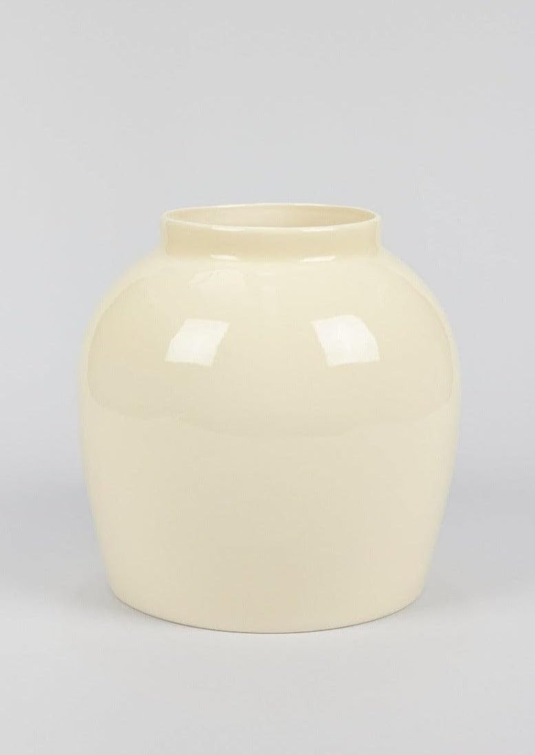 Afloral Large Tabletop Cream Glossy Ceramic Vase - 10.5" | Amazon (US)