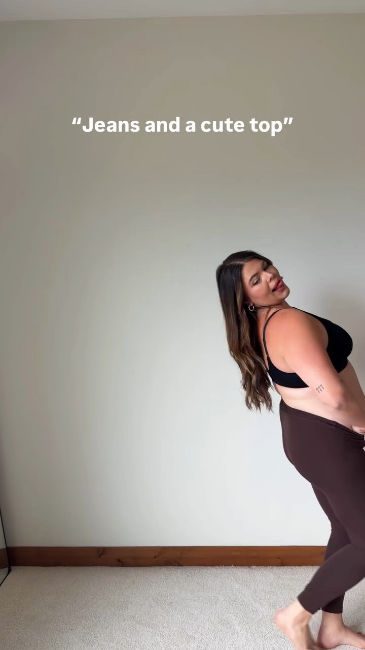 Big pants + little top = best outfit combo I sweaaaaar. 

Say ‘need’ for details and save for spring outfit inspo whe you don’t know what to wear!

Follow @hiericasuckow for more size 12/14 mom friendly but never “mom vibe” outfits!