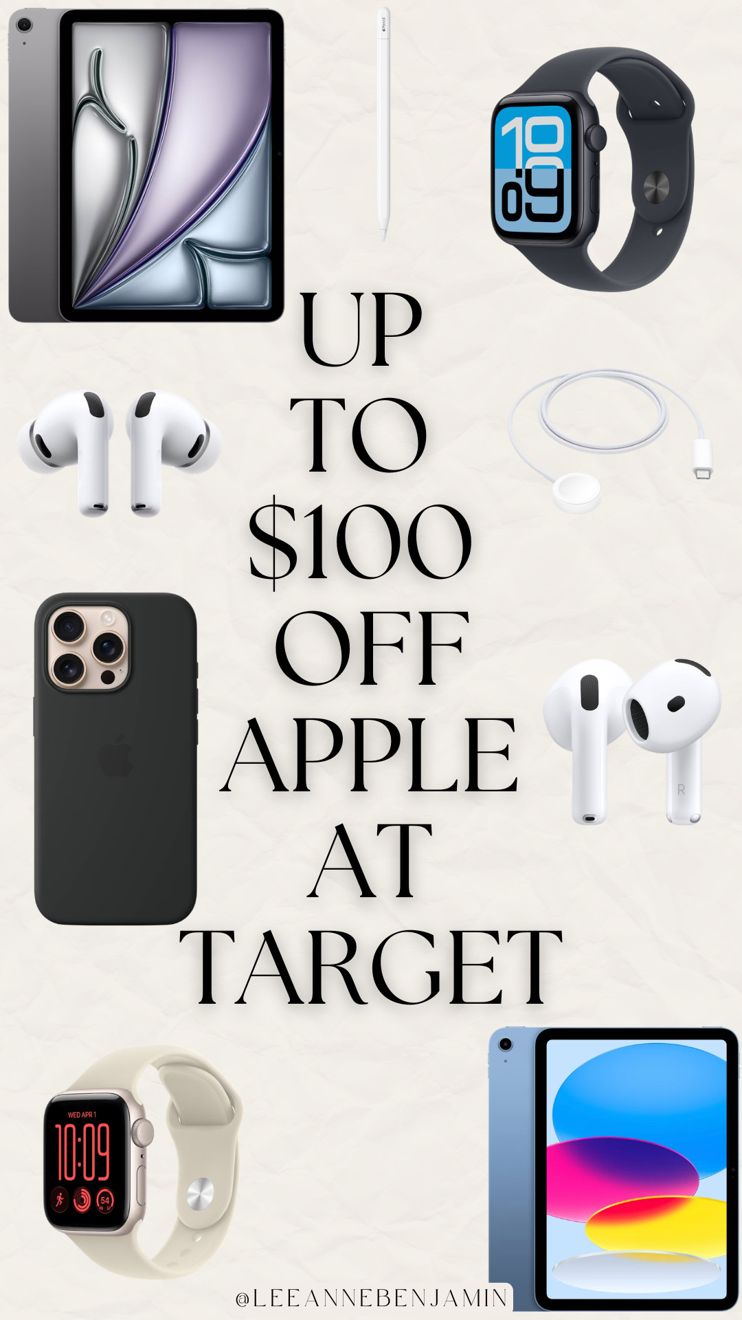 up to $100 off apple products at Target! Great time to purchase those Christmas presents at a huge discount! 

 #LTKHome #LTKSaleAlert #LTKMens