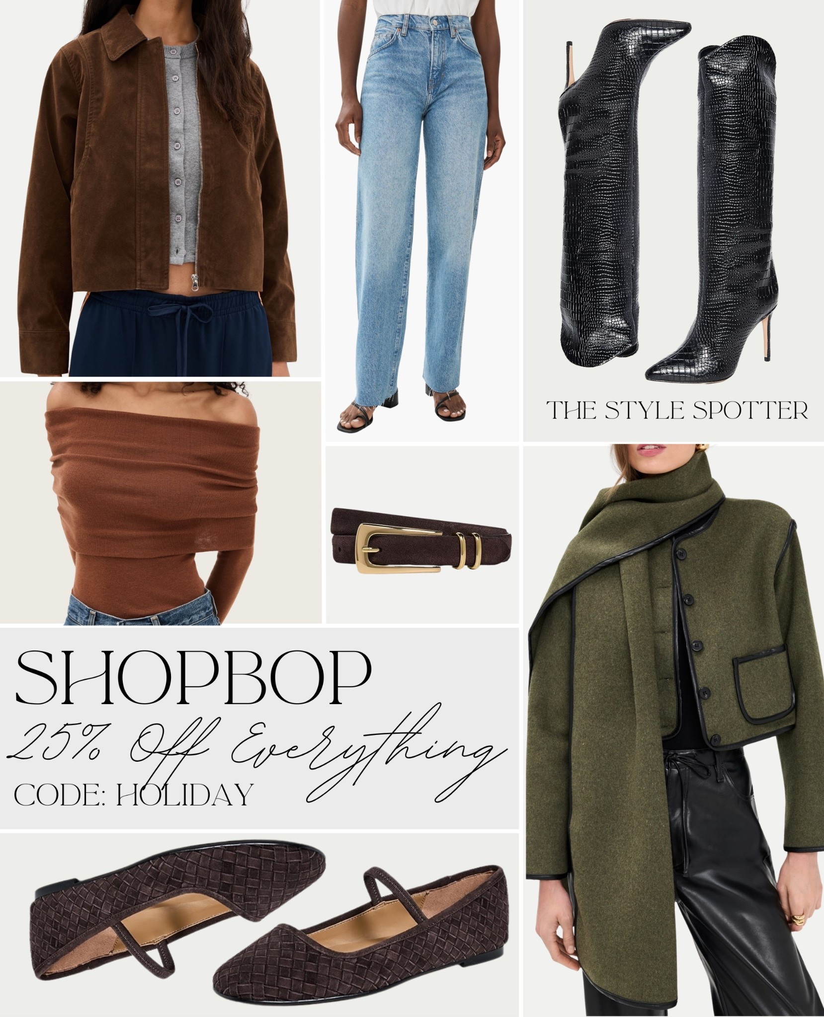 Black Friday Sale Alert 🎄 🎁 
Save 25% at Shopbop with code HOLIDAY. Stock up on all the winter essentials. 

#LTKGiftGuide #LTKCyberWeek #LTKHoliday