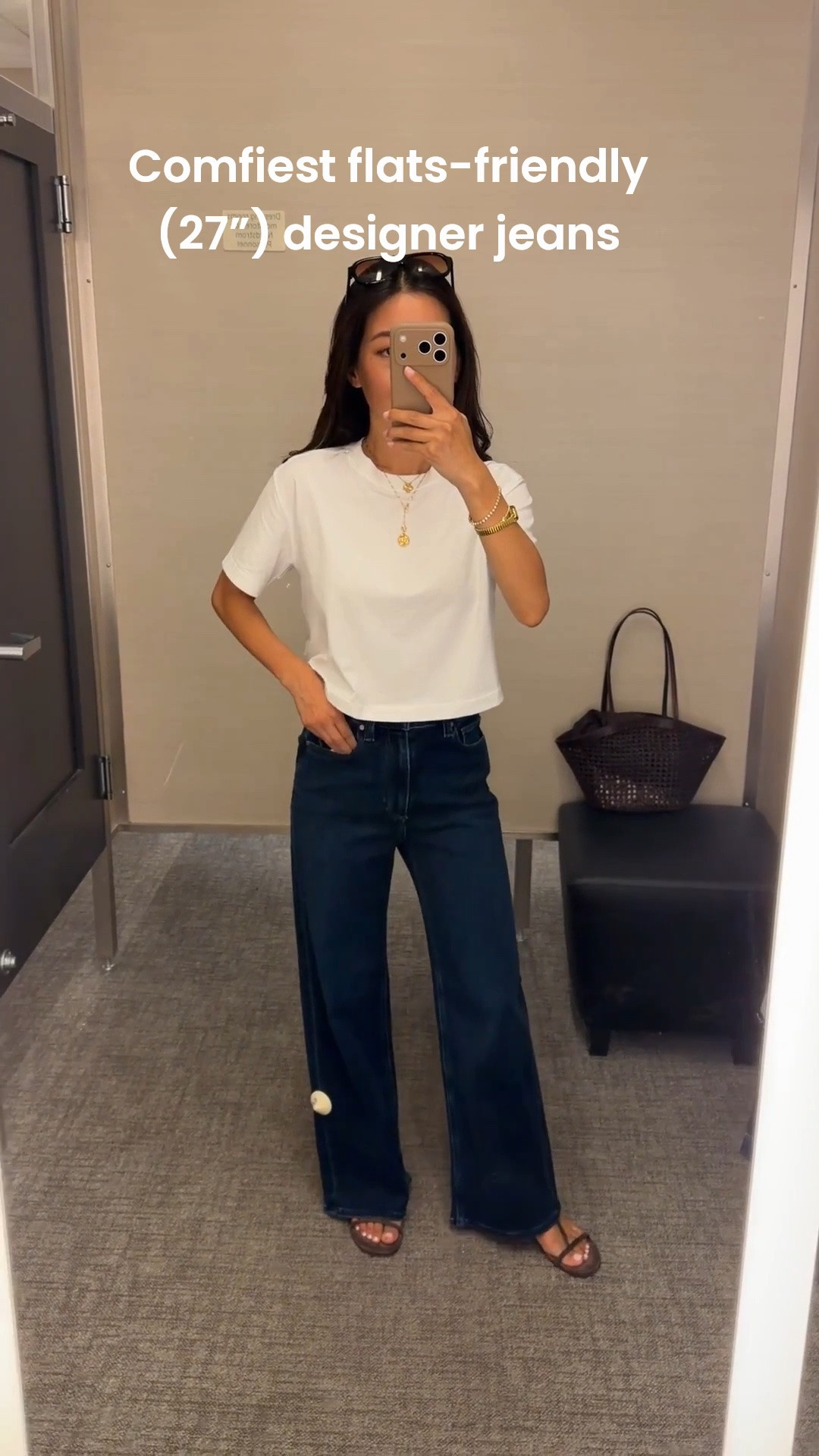 Also linked a wash on sale! A petite favorite Jean in darker wash. Denim is so soft with stretch for all day comfort. 
• Paige Anessa high waist wide leg jeans in “basilica” wash trying 25 regular, would need 24 - so go TTS. These have a shorter 27” petite friendly inseam. 
• lululemon crop tee XXS 
• Madewell bag & sunglasses 
• Reformation sandals 5.5 

Petite friendly denim, Nordstrom finds, premium quality jeans

#LTKPetite #LTKootd #LTKmomlife