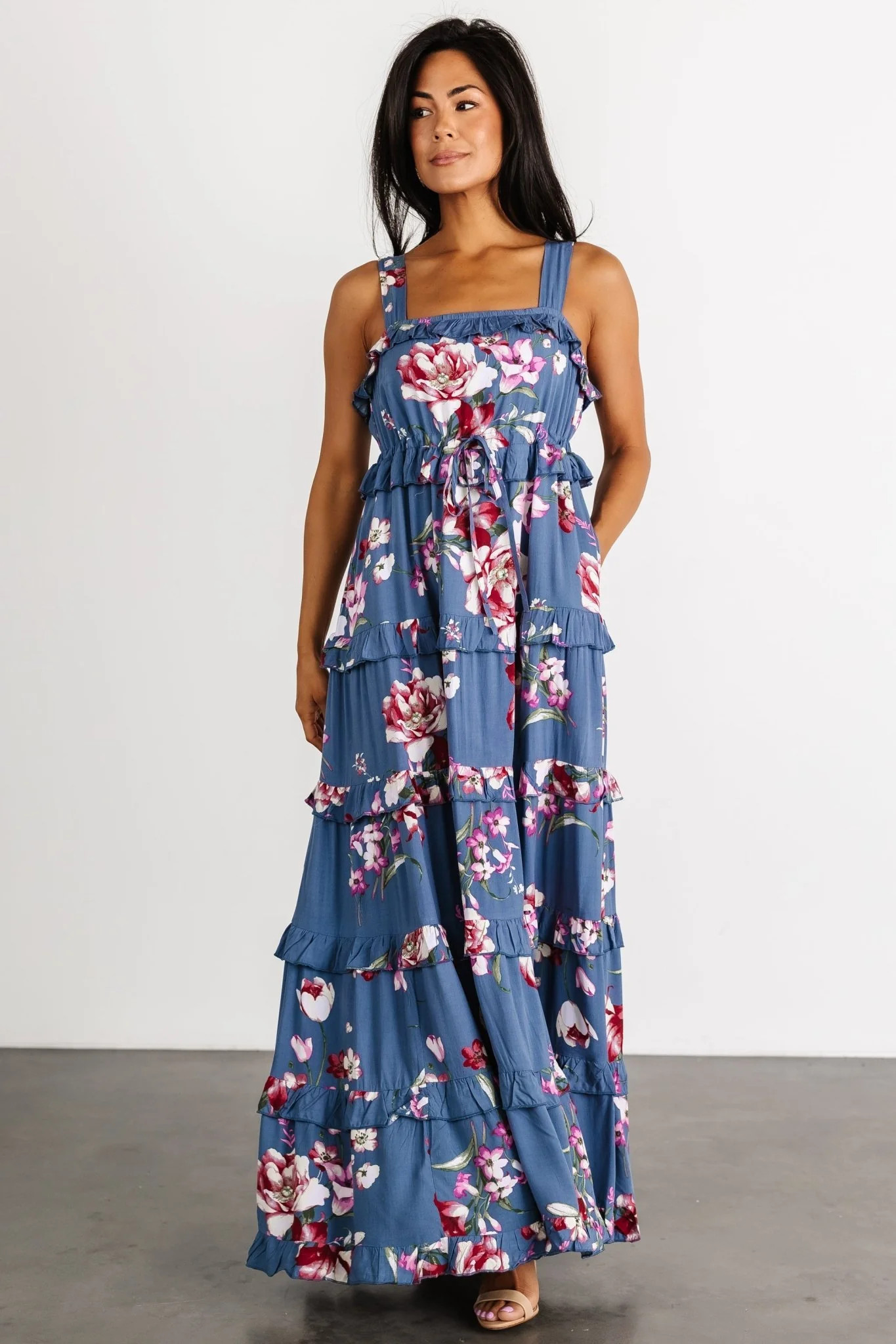 Raine Tank Maxi Dress | Blue Floral | Baltic Born