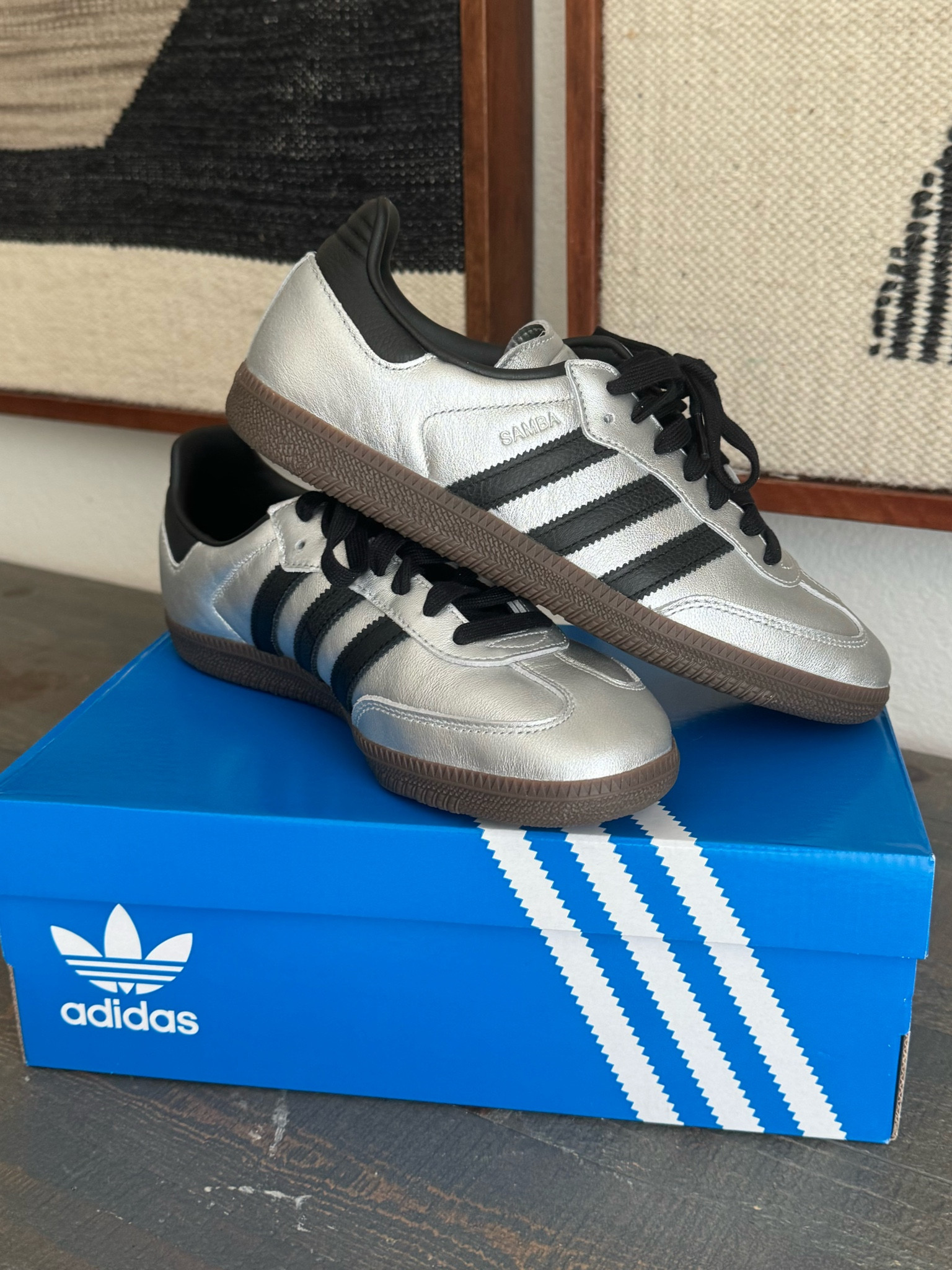 Adidas Sambas in Silver & Black! 
A Staple piece to add some flare!

#LTKShoeCrush #LTKBacktoSchool #LTKFindsUnder100