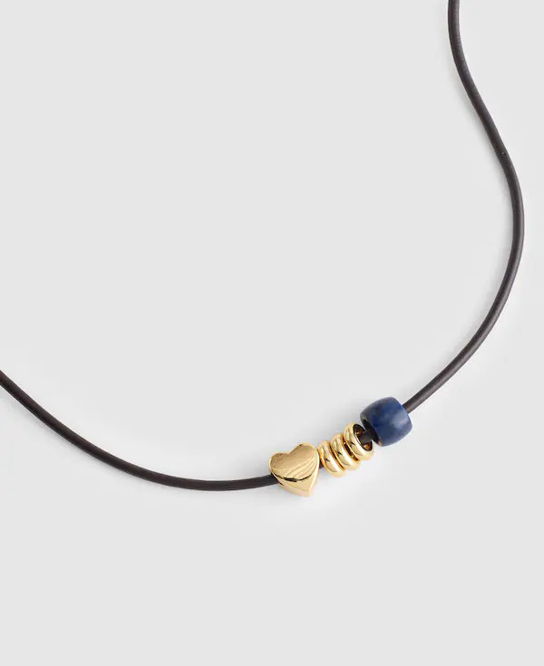 Semiprecious Charm Leather Choker Necklace | Madewell