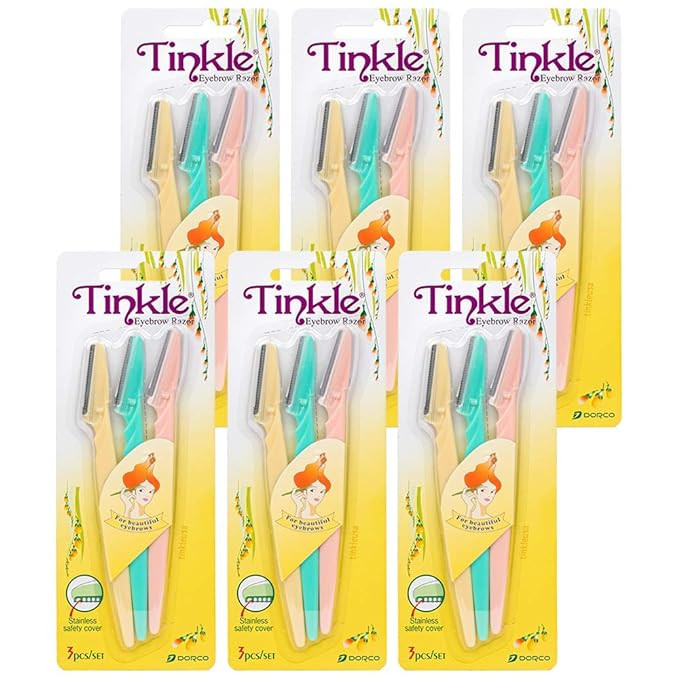 Tinkle Dermaplaning Tool 18ct, Dermaplane Razor for Women, Safe and Easy Peach Fuzz Remover, Eyeb... | Amazon (US)