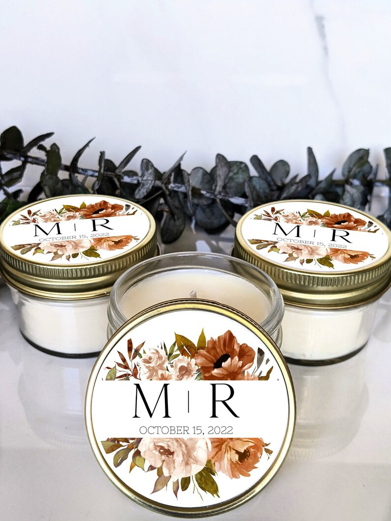 Bulk Customized Party Favor Candles Bohemian Wedding Shower Gift for Guest Eco-friendly Personali... | Etsy (US)