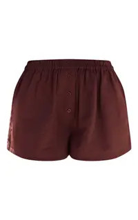 Dark Brown Cotton Tailored Shorts Co-ords | PrettyLittleThing | PrettyLittleThing UK