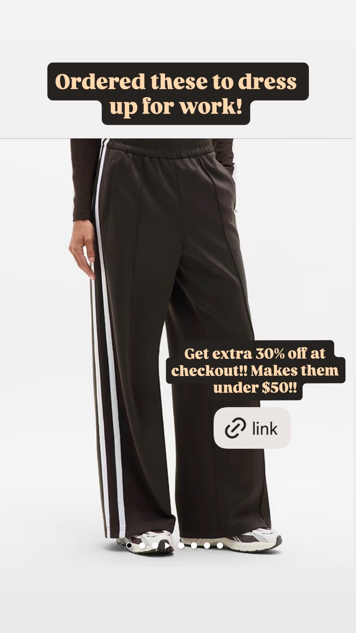 Last day of the Athleta semi-annual sale! There are major markdowns along with extra 30% off sale! These track pants come down to under $50 🤯 I ordered them in truffle- chocolate brown color to dress up for work!

They say they don’t wrinkle, so would be perfect for travel too!!

Winter outfit, athleisure, loungewear, cozy set, matching set, gifts for her, gift guide, comfy holiday outfit, comfy travel outfit 

#LTKSaleAlert #LTKGiftGuide #LTKActive