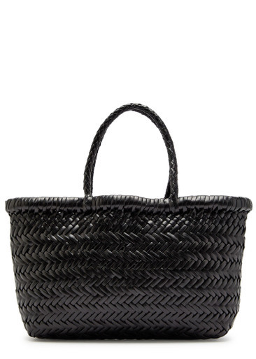 Mini Flat Gora woven leather top handle bag | Harvey Nichols