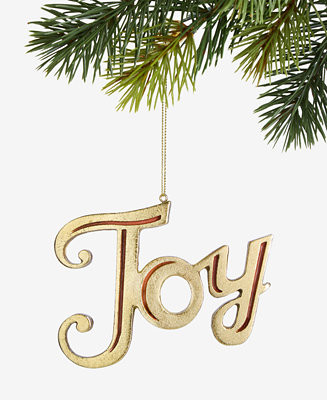 Holiday Lane Blessed Joy Gold-Tone Ornament, Macy's Exclusive - Macy's | Macy's