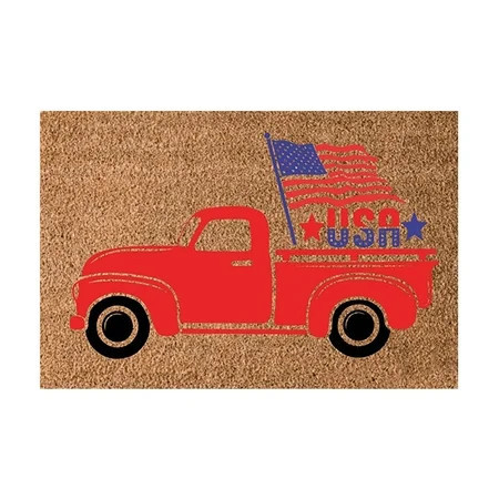 4th of July Doormat Indepence Day Door Mat Outdoor Entrance American Flag Star Truck Outdoor Door Mats Deal of The Day for Independence Day House Porch Front Door Decoration 16x24In | Walmart (US)