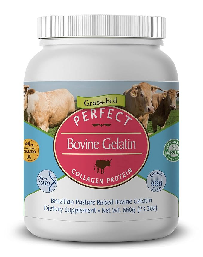 Perfect Supplements – Perfect Bovine Gelatin – 660 Grams – 100% Beef Gelatin Collagen Prote... | Amazon (US)