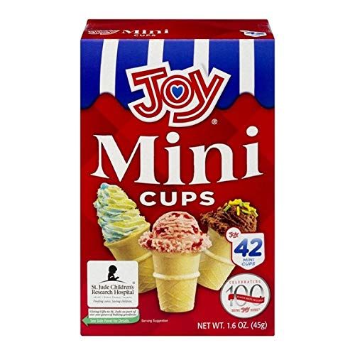 Joy Mini Cups Miniature Ice Cream Cones For Kids, Desserts, Cupcake Cones, Cake Pops 42 Count (1 ... | Amazon (US)