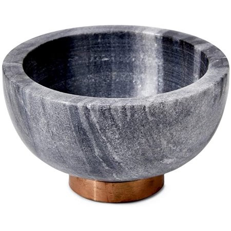 Decorative Bowls Black Marble Bowl With Copper Ring Decorative 4 Black Bowl With Copper Ring | Walmart (US)