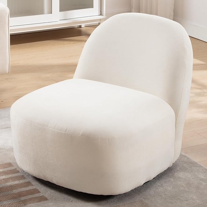 360° Swivel Modern Accent Chair, Swivel Barrel Chair Chenille Upholstered Modern Round Accent Ar... | Amazon (US)