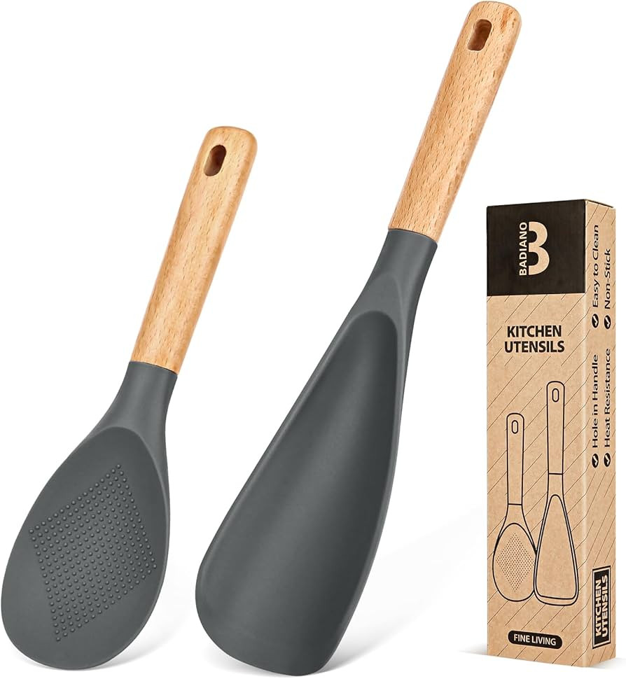 Cooking Spoon and Rice Scooper for Nonstick Cookwares, Great for Cooking and Serving Sturdy BPA-F... | Amazon (US)