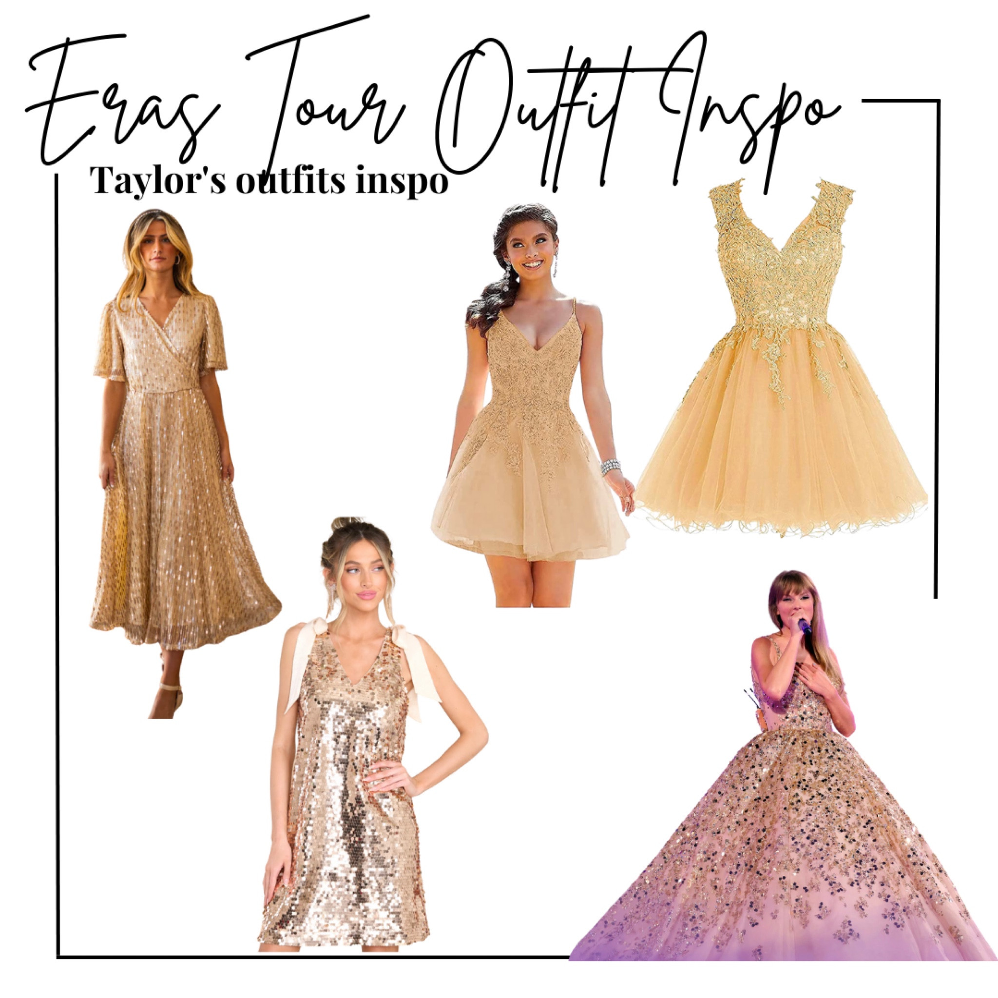 Taylor swift eras tour Outfit inspo - Taylor’s enchanted outfit night 1 gold ball gown - gold sequin dress, semi formal dress 

Red dress boutique, ivy city co dress, amazon finds, ootd, speak now era, outfit inspo, concert Outfit, 

#LTKFestival #LTKwedding #LTKFind