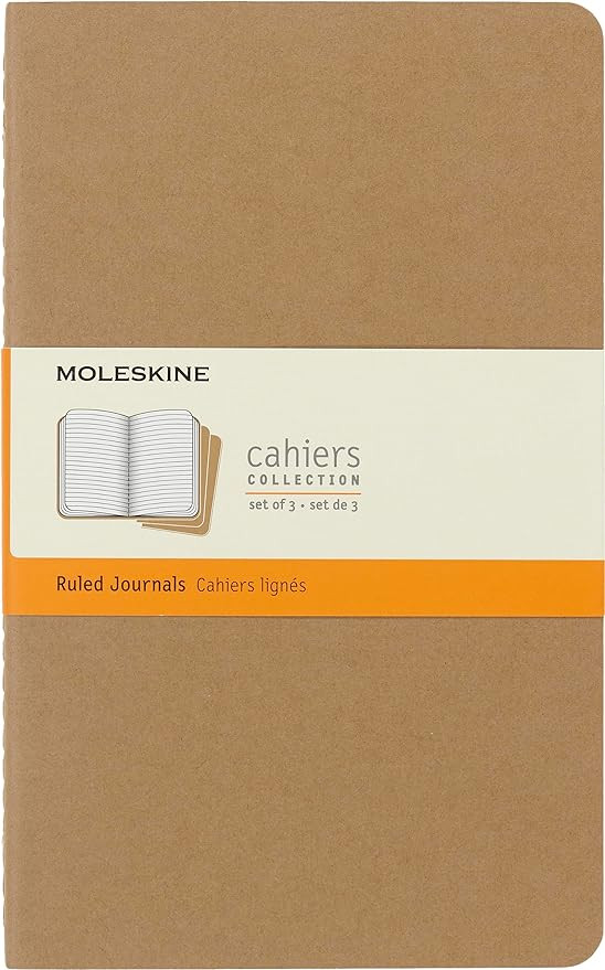 Moleskine Cahier Journal, Soft Cover, Large (5" x 8.25") Ruled/Lined, Black, 80 Pages (Set of 3) | Amazon (US)