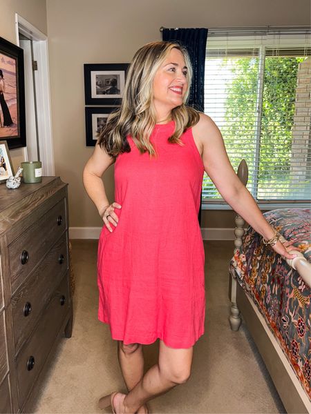This shirt dress is so cute & such an easy piece to throw on. You will look so pulled together any time you wear a dress. This one’s comes in this beautiful coral color, but comes in several more including pinstripes & black. Wearing XS
.
.
Over 50, over 40, classic style, preppy style, style at any age, ageless style, striped shirt, summer outfit, summer wardrobe, summer capsule wardrobe, Chic style, summer & spring looks, backyard entertaining, poolside looks, resort wear, spring outfits 2024 trends women over 50, white pants, brunch outfit, summer outfits, summer outfit inspo, affordable, style inspo, street  wear, dress, heels, sandals, comfy, casual, over 40 style, over 50, Walmart finds, coastal inspiration, beachy, elevated casual, casual luxe, neutrals, essentials, capsule items





#ltktravel #LTKstyletip #ltkworkwear #LTKtravel #LTKunder100 #ltkvideo #LTKSeasonal #ltkseasonal #LTKunder50 #LTKbeauty
#LTKTravel #LTKWorkwear #LTKOver40
