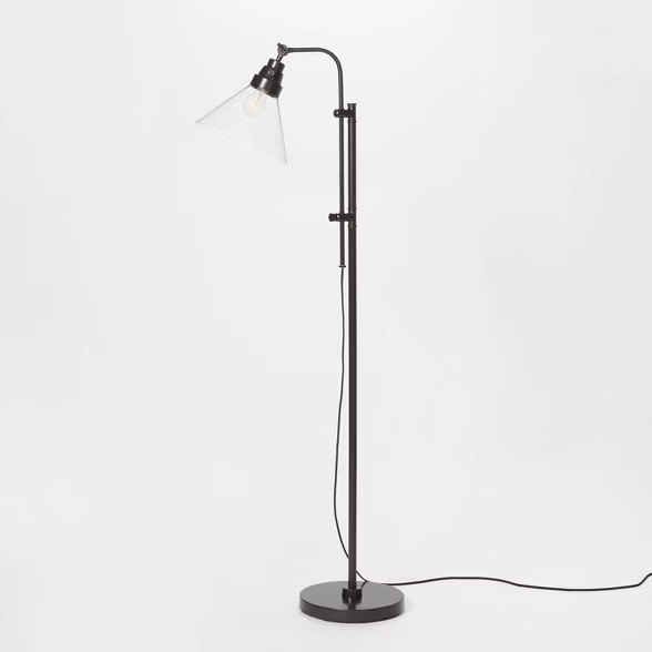 Glass Shepherd Floor Lamp (Includes LED Light Bulb) Black - Threshold™ designed with Studio McG... | Target