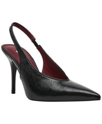 Steve Madden Women's Andromeda Slingback Pumps - Burgundy Shiny Eel | Macy's