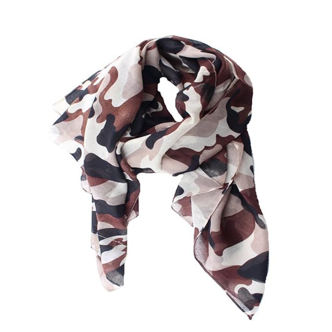 ctshow Camouflage Print Voile Print Scarf Fashionable Women Scarves | Amazon (US)