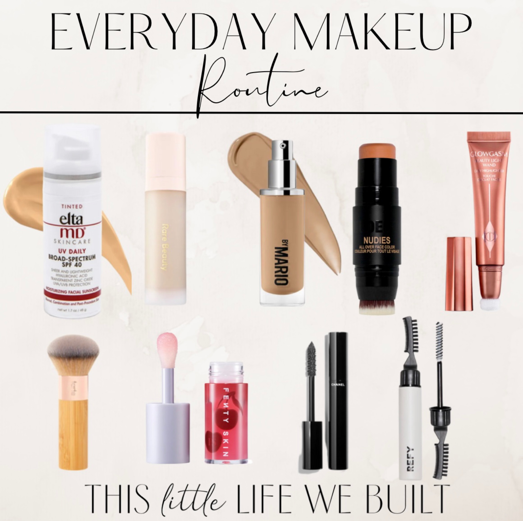 My makeup staples for a natural everyday makeup look!
Sephora 
Ulta
Mascara
Tinted sunscreen
Brow gel
Liquid blush 

#LTKwedding #LTKbeauty #LTKFestival