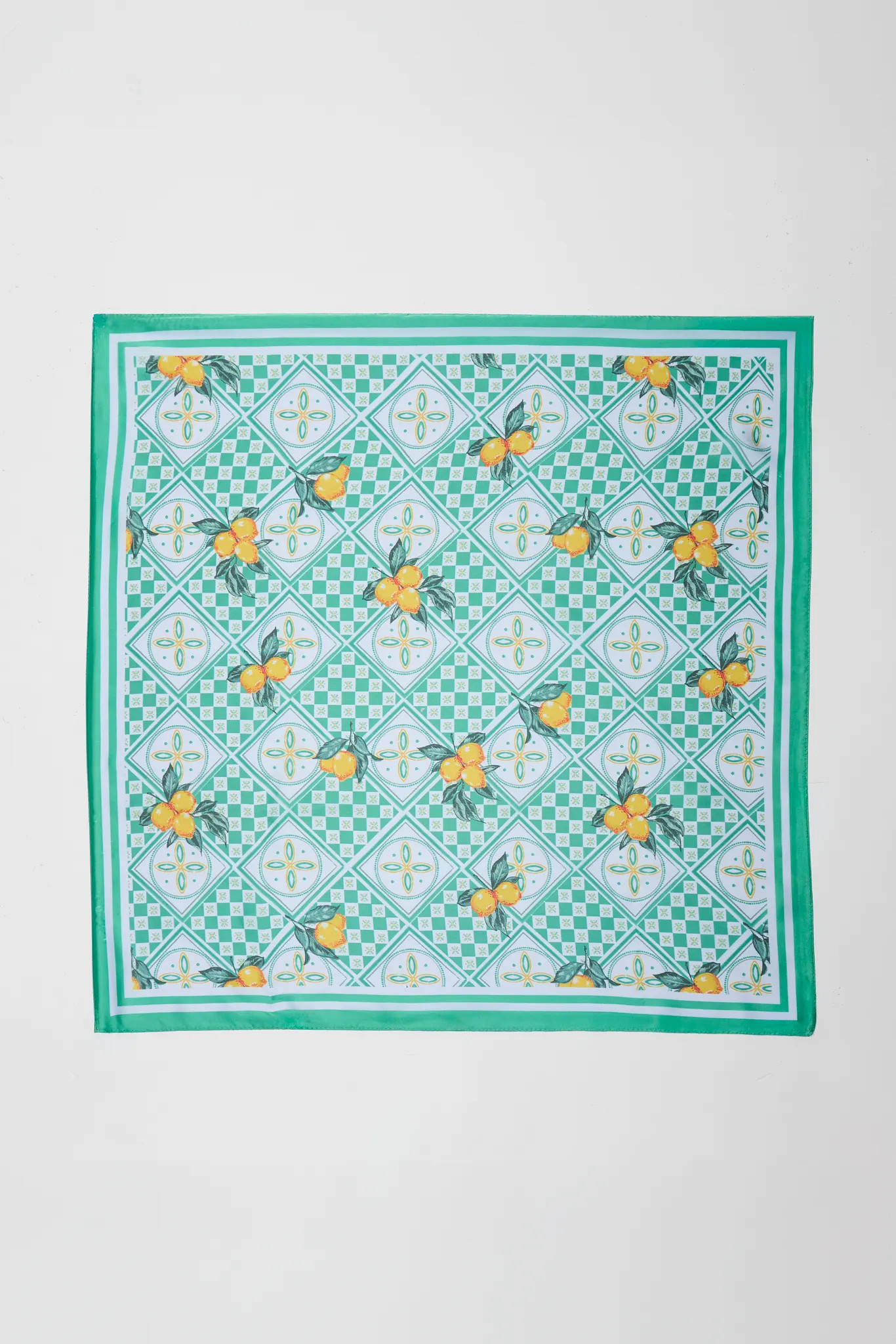 Green Mosaic Printed Scarf | Avara