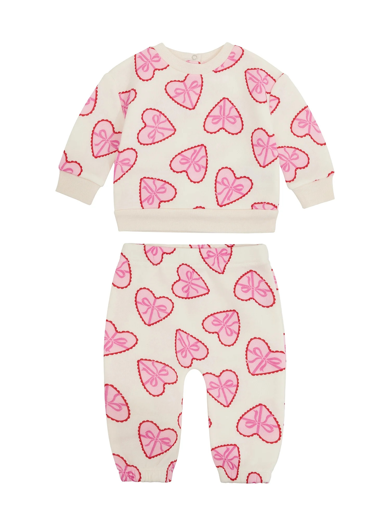 Way To Celebrate Baby Valentine's Day Jogger Set, Sizes 0-3M-6-9M | Walmart (US)