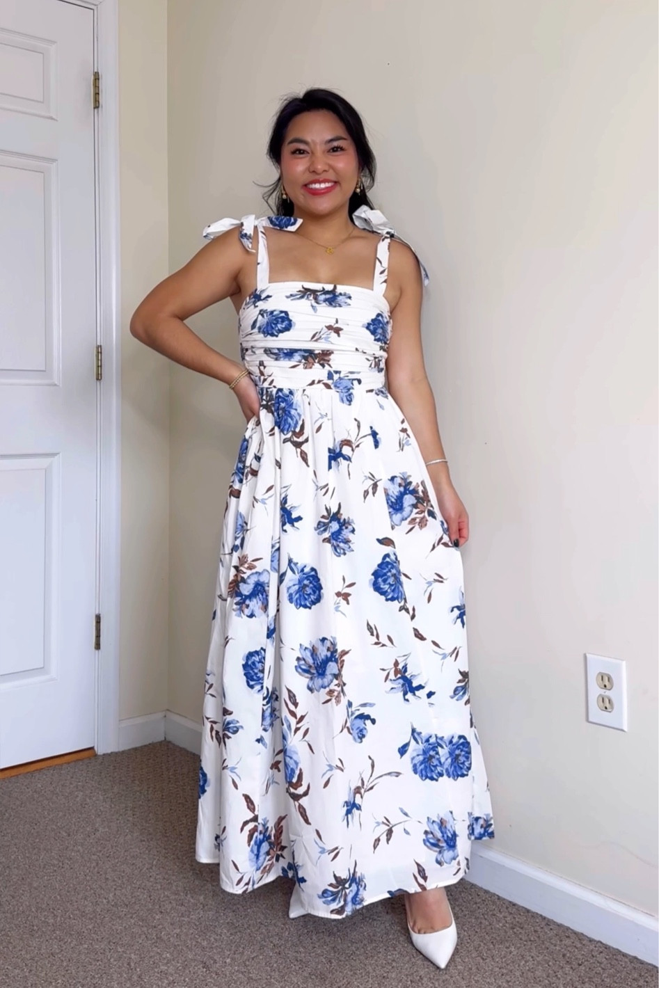 petite friendly spring dress - new print from Abercrombie! Wearing size XS petite. 

#LTKSpringSale #LTKsalealert #LTKfindsunder100