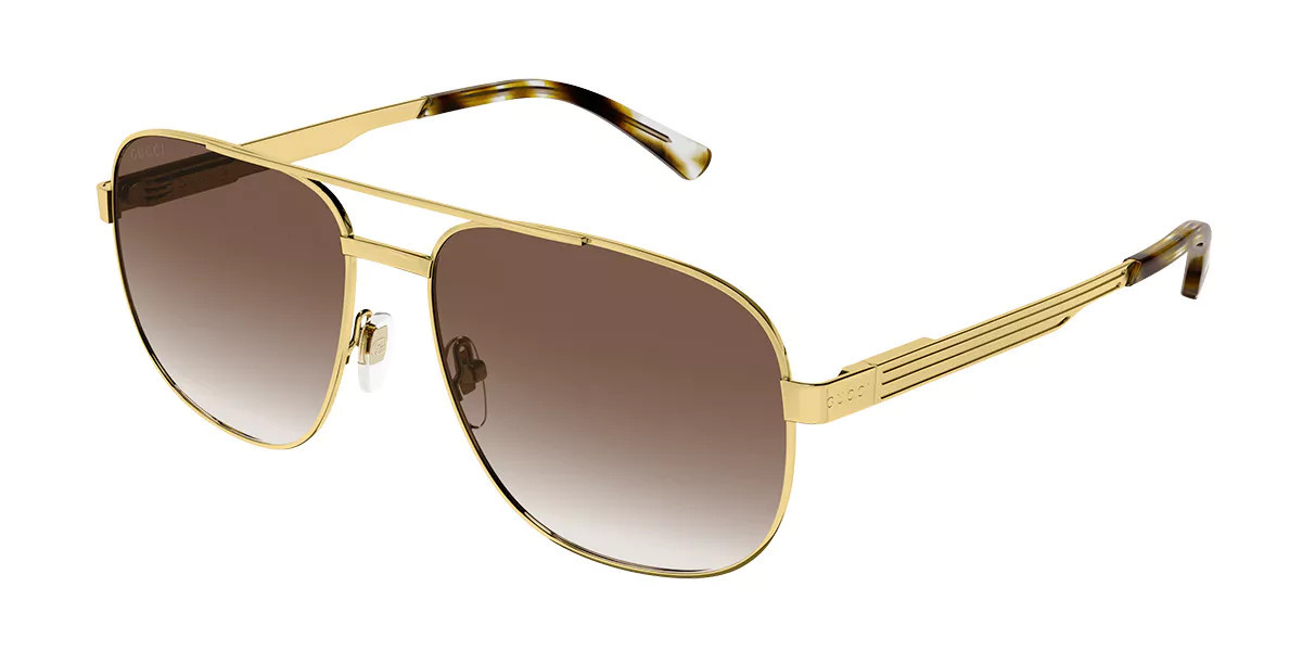 Gucci GG1223S 003 Men's Sunglasses Gold Size 60 - Free RX Lenses | SmartBuyGlasses Global