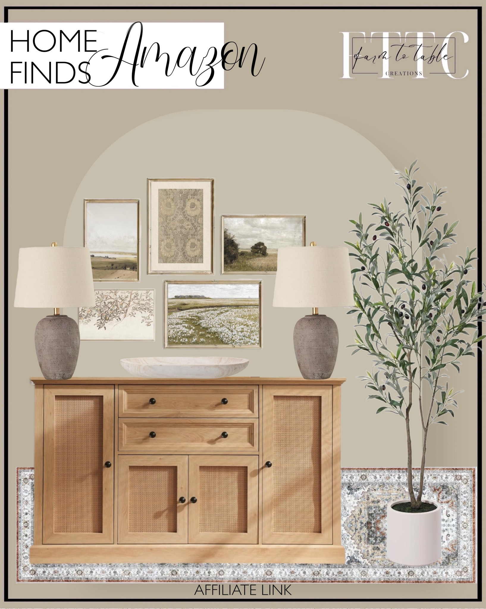 Amazon Home Finds. Follow @farmtotablecreations on Instagram for more inspiration.

58'' Rattan Buffet Cabinet, Coffee Bar Cabinet with Storage，Sideboard Buffets. Nourison 23" Earth Brown Rustic Ceramic Jar Table Lamp. Farmhouse Wall Decor Aesthetic Vintage Wall Art Prints Rustic Canvas Art. Artificial Olive Trees, 5 ft Tall Fake Olive Trees for Indoor, Faux Olive Silk Tree. Bloomingville Hand-Carved Paulownia Wood Bowl with Whitewashed Finish. Washable Runner Rug - 2x8 Runners for Hallways Kitchen. Amazon Home Finds. Affordable Decor. Big Spring Sale. 



#LTKHome #LTKSaleAlert #LTKFindsUnder50
